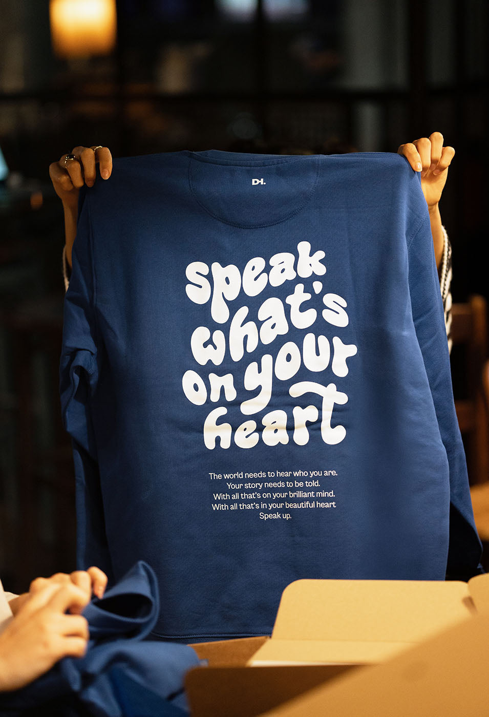 "speak what's on your heart" Sweater